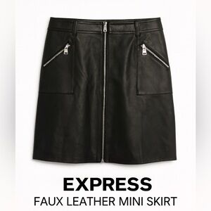 EXPRESS Black “Leather” Mini Skirt